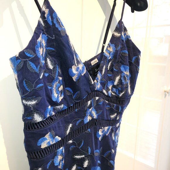 Bardot Sapphire Floral Midi Dress Size 6 - Picture 5 of 8